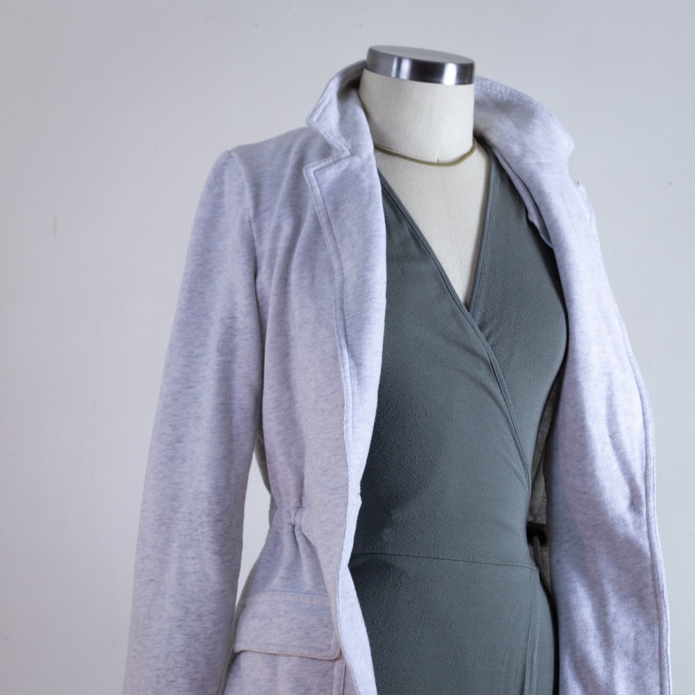 📚🌷j jill super soft light heather gray blazer